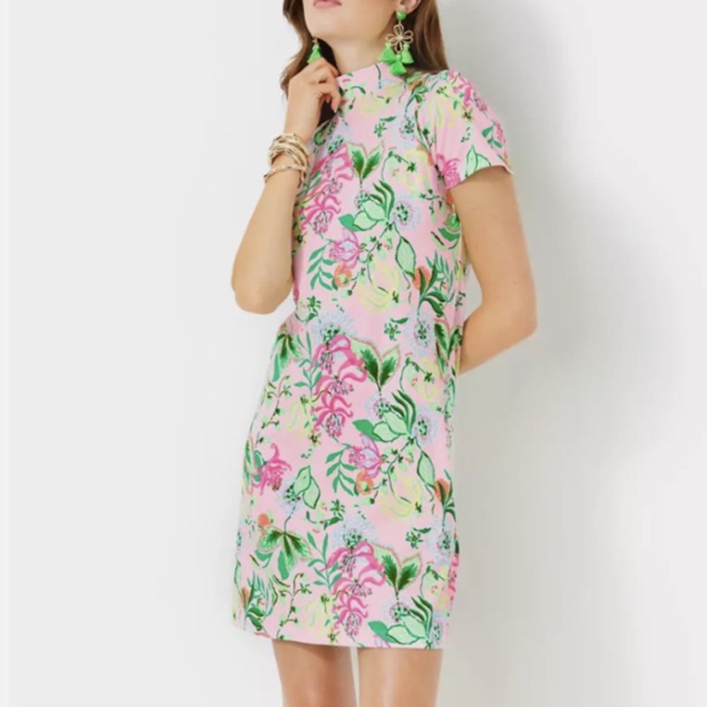 Lilly Pulitzer Hallie Short Sleeve Dress Via Amore Spritzer Tropical Vacation